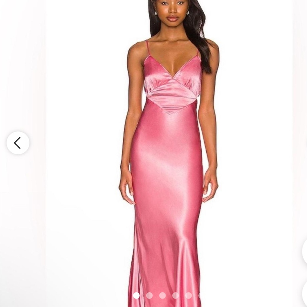 Bardot Pink Satin Maxi Dress US 12
